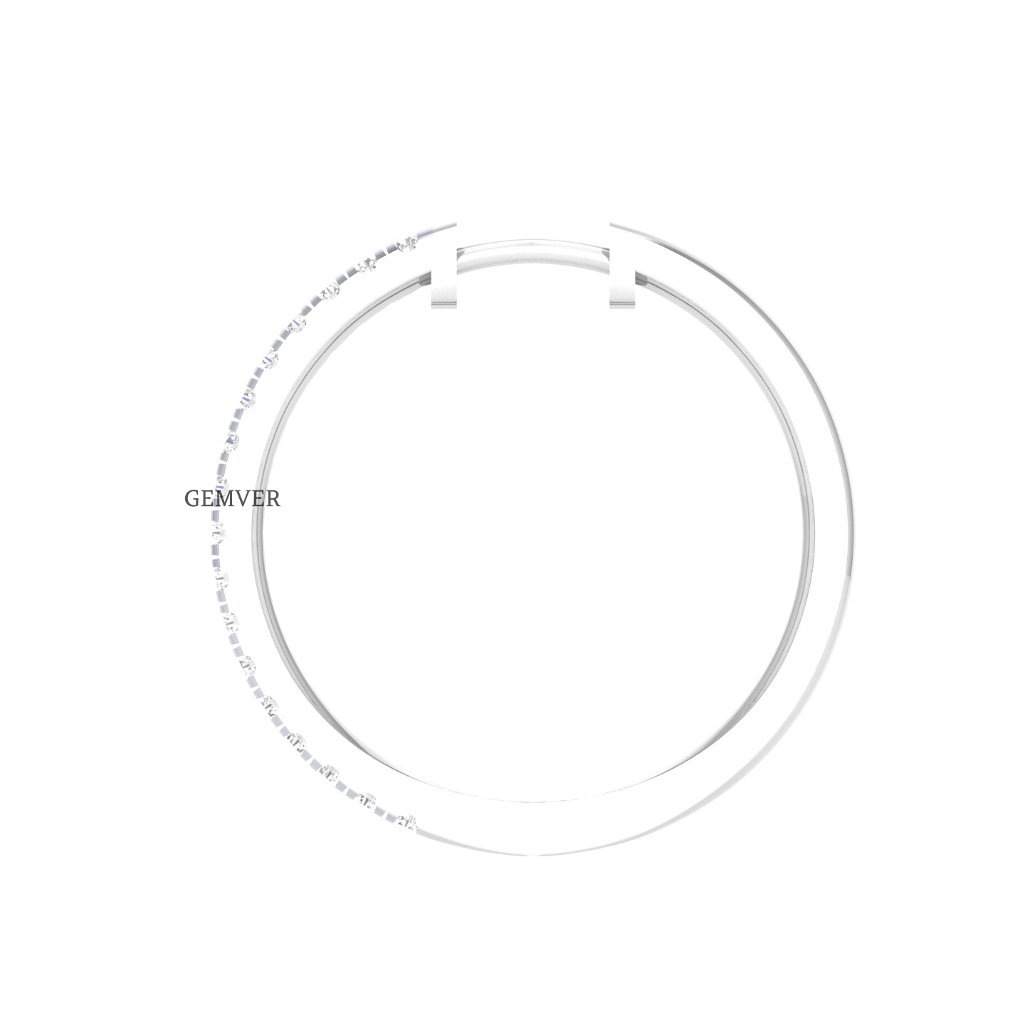 0.65 Carat V Prong Setting Hoop Earrings White Gold
