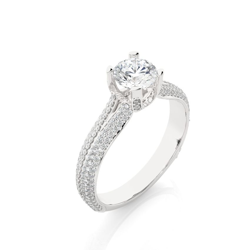 0.60 Ct Split Shank Lab Diamond Ring