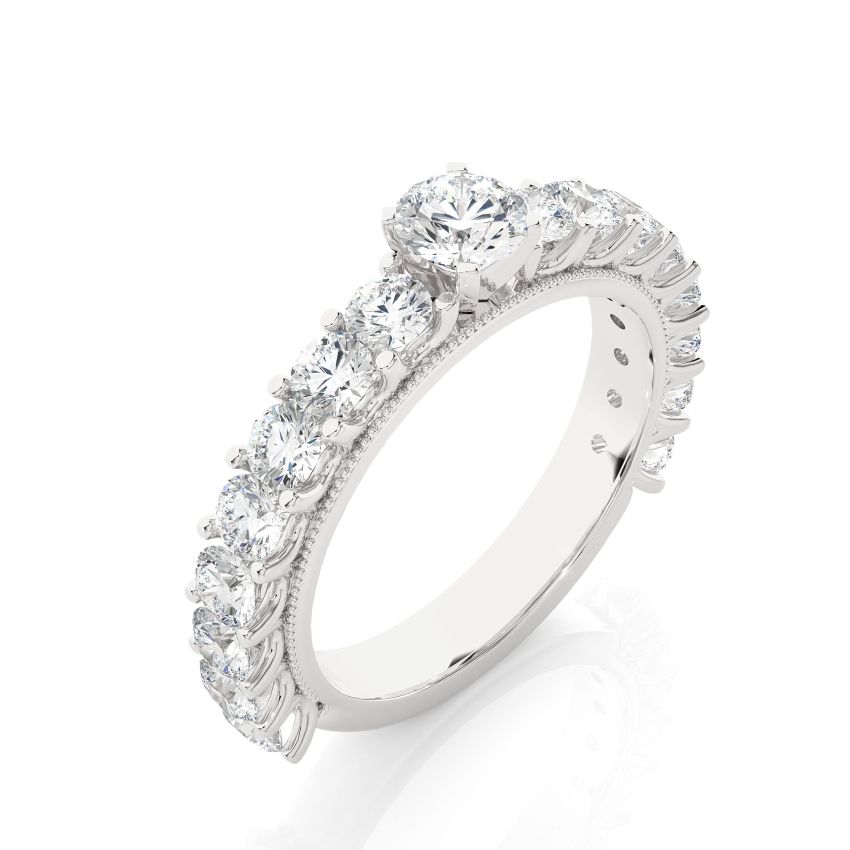 Lab Diamond Engagement Ring White Gold