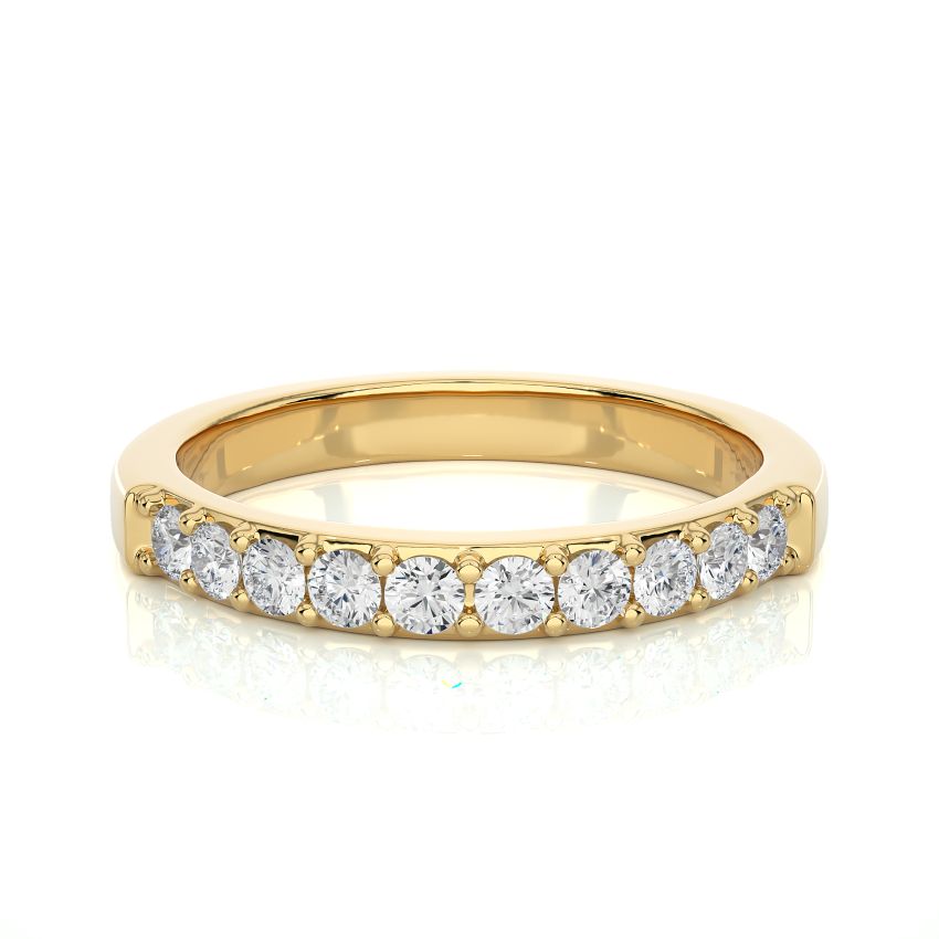 Lab Diamond Half Eternity Band for Wedding