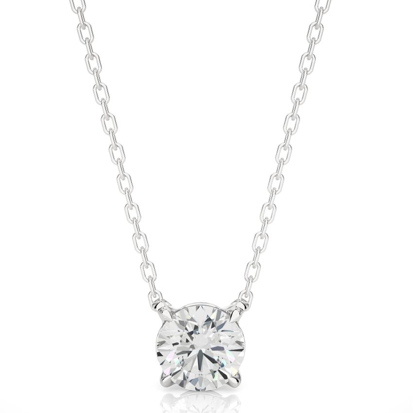solitaire-pendant white gold