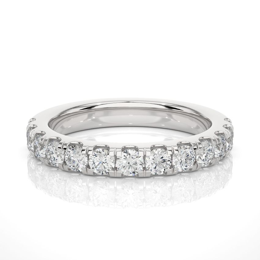 Lab Created Diamond Pave Setting Eternity Band 