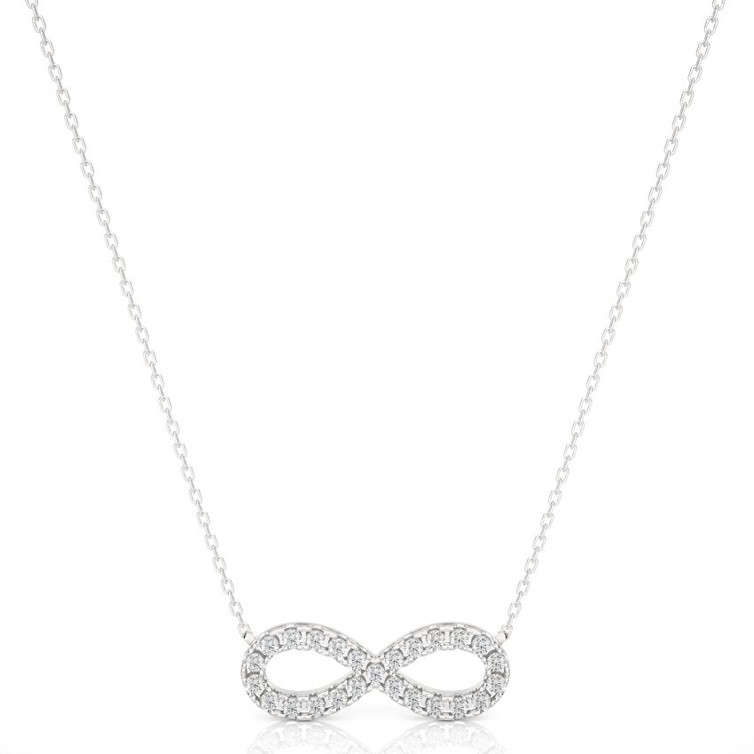 Infinity Lab Grown Diamond Pendant  White Gold 