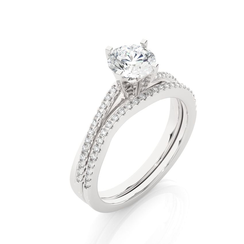 lab Diamond Wedding Set White Gold