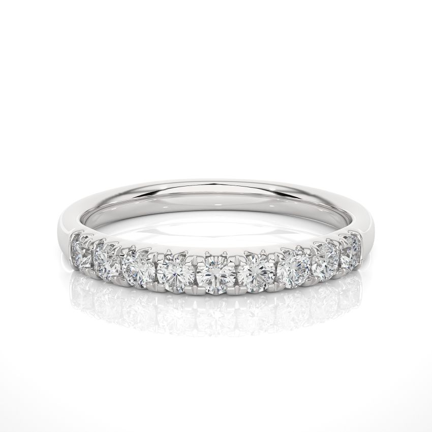 0.50 ct Lab Created Diamond Half Eternity Band in White Gold