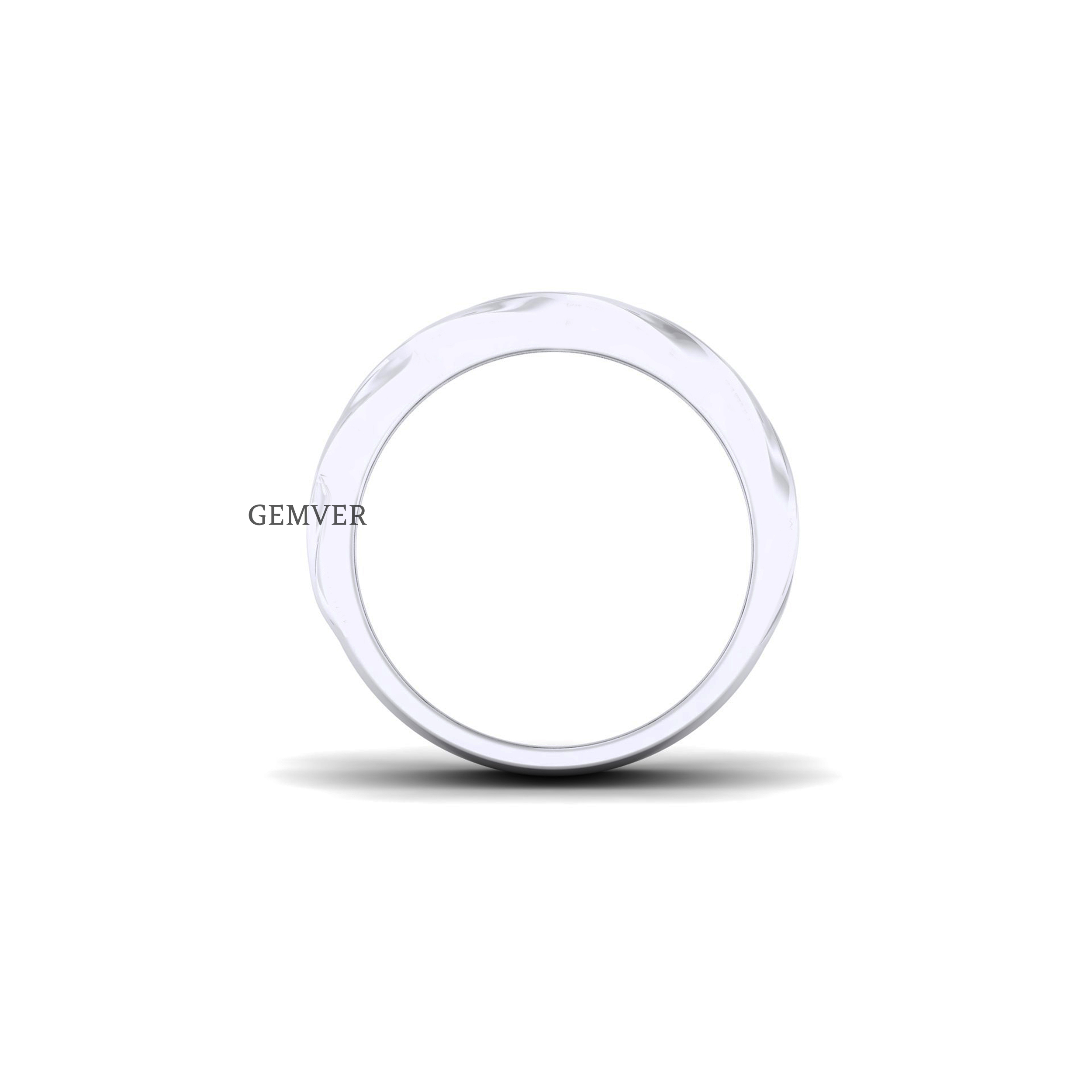 0.35 Carat Flush Setting Men's Lab Diamond Ring White Gold